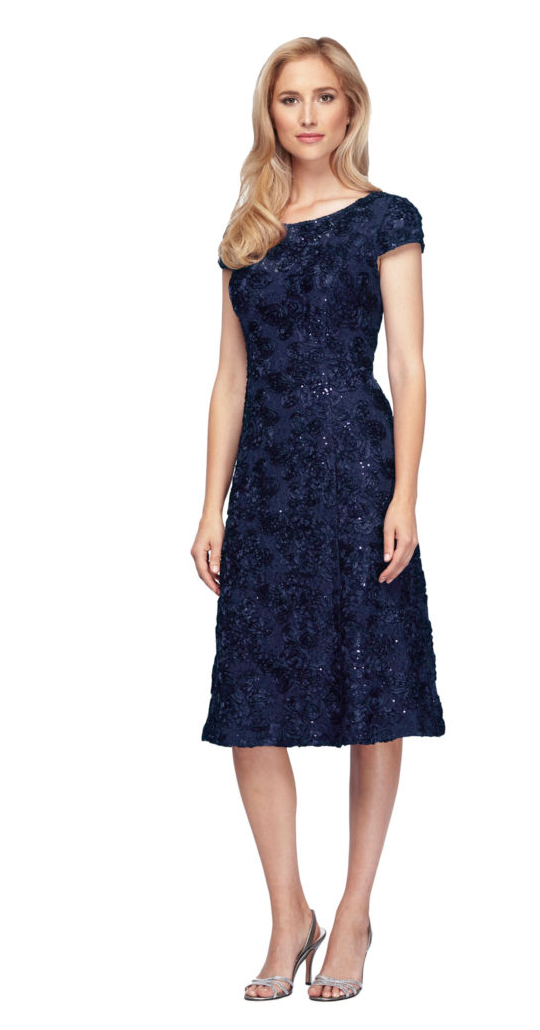 sachin and babi light blue dress Alex Evenings Women's Formal Long Ballgown Mother of The Bride Dress with  Pockets, Blush Multi