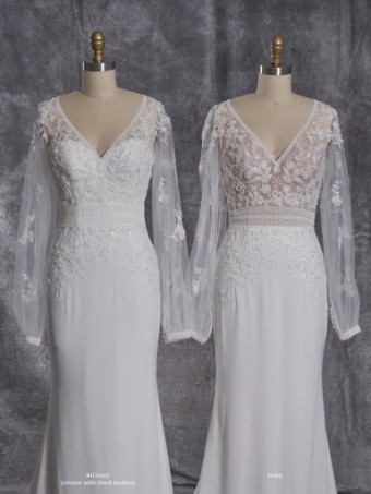 Maggie Sottero Tatum 23RN045A01 #4 default All Ivory (gown with Ivory Illusion) thumbnail