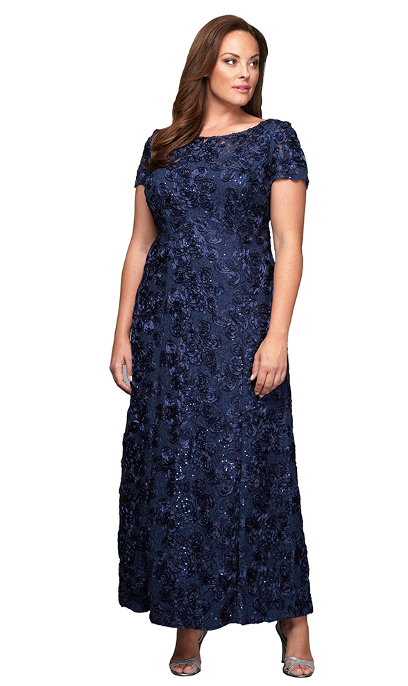 sachin and babi light blue dress Sleeveless Gown with Embroidered Lace Skirt