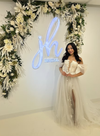 Jimme Huang Michelle HG-10168 #2 Ivory thumbnail