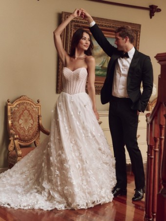 Maggie Sottero ZAYN 25SB269A01 #0 default All Ivory (gown with Ivory Illusion) thumbnail