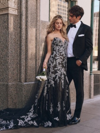 Maggie Sottero Peony 24MC777A01 #1 Black over Nude thumbnail