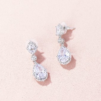 Heirloom Bridal Louise Drop Earrings #1 default Gold thumbnail