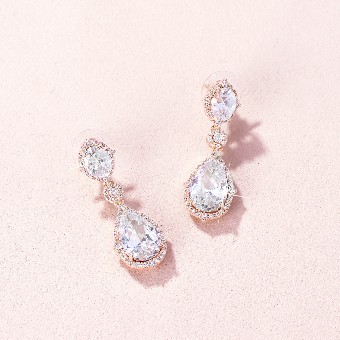 Heirloom Bridal Louise Drop Earrings #0 default Gold thumbnail