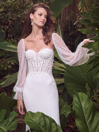 Maggie Sottero DORITTE 24MB163A01 #1 Ivory (gown with Natural Illusion) thumbnail