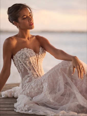 Maggie Sottero BENJIE ROYALE 25MB841B01 #3 All Ivory (gown with Ivory Illusion) thumbnail