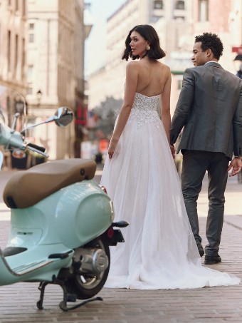 Maggie Sottero YVETTE 25RS340A01 #2 Ivory/Pewter Accent over Blush (gown with Natural Illusion) thumbnail