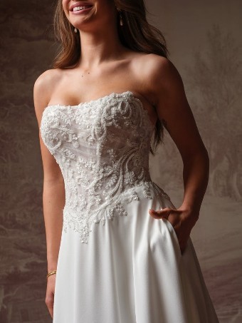 Maggie Sottero HAZEL F6RK109A01 #1 All Ivory (gown with Ivory Illusion) thumbnail