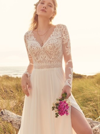 Maggie Sottero Lorraine Dawn 22RS586A01 #5 Ivory (gown with Natural and Ivory Illusion) thumbnail